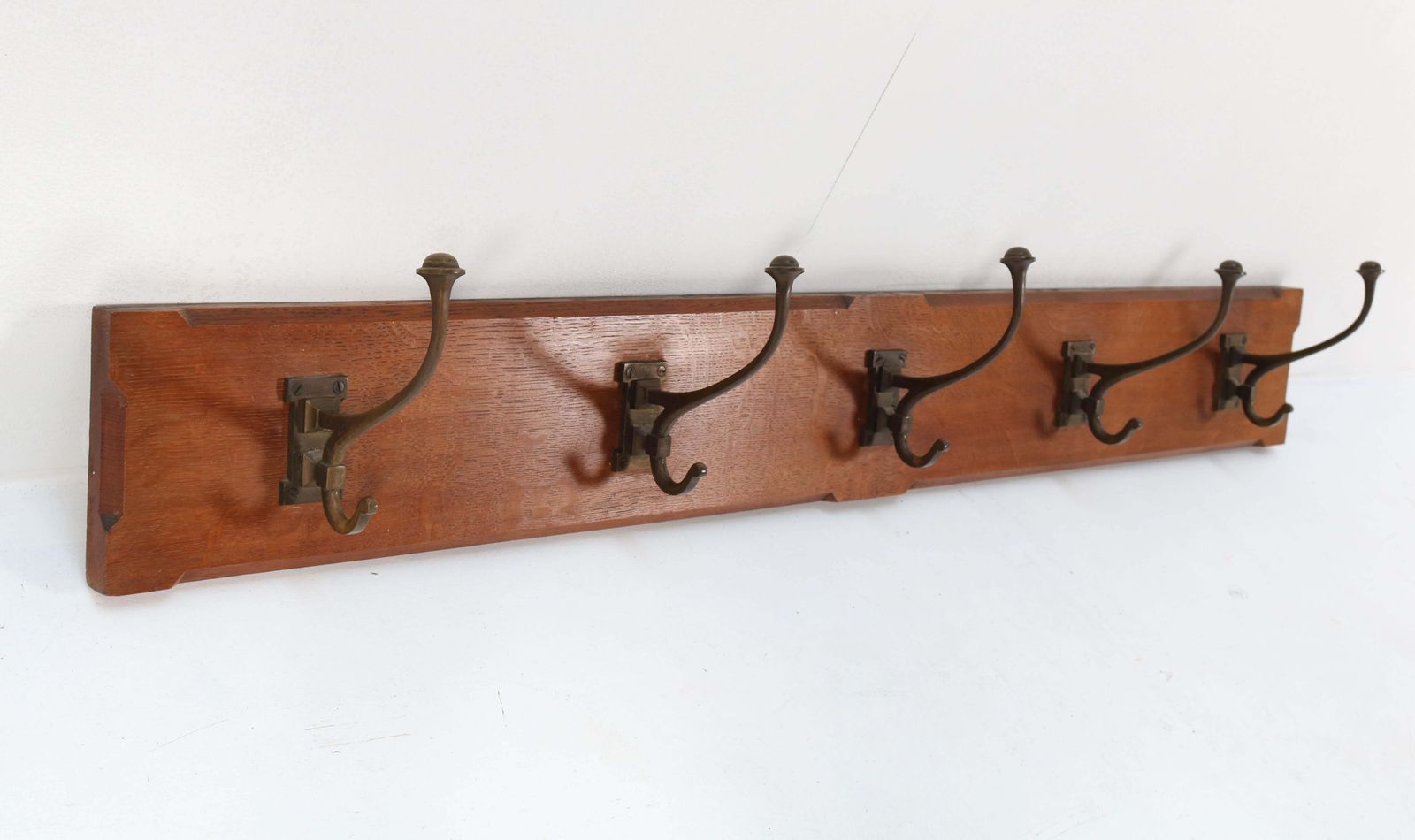 Oak Arts & Crafts Art Nouveau Coat Rack Attributed To A.J. Kropholler, 1900s photo for sale