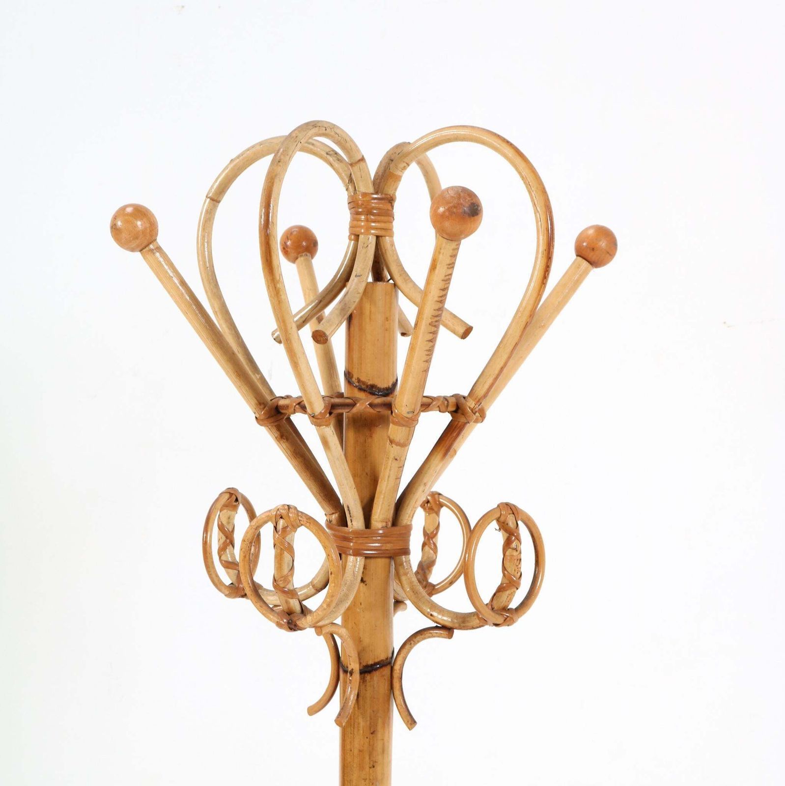 Mid Century Modern Bamboo Coat Rack Franco Albini Style, 1960s photo buy
