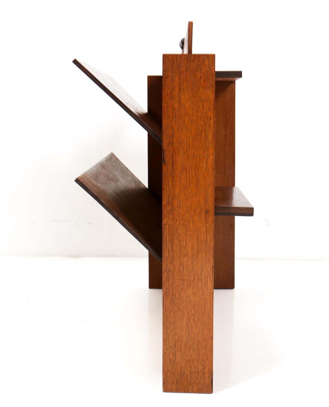 Oak Art Deco Modernist Magazine Rack By Frits Spanjaard, 1920s photo 1924.0