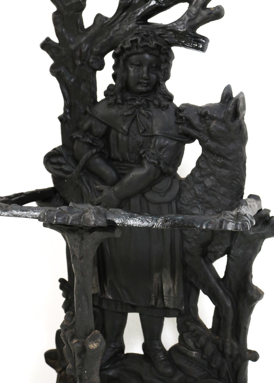 19th Century Cast Iron Red Riding Hood & The Wolf Porte Manteau Or Hall Stand photo 2541.0