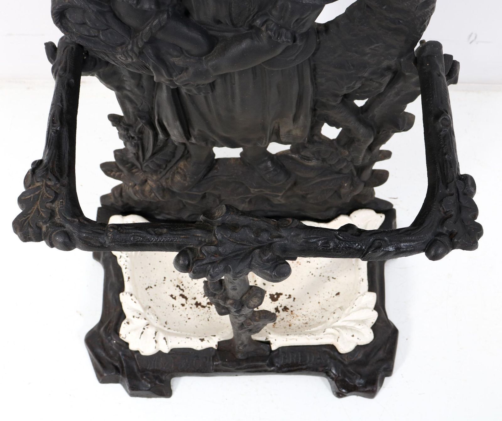 photo for sale 19th Century Cast Iron Red Riding Hood & The Wolf Porte Manteau Or Hall Stand
