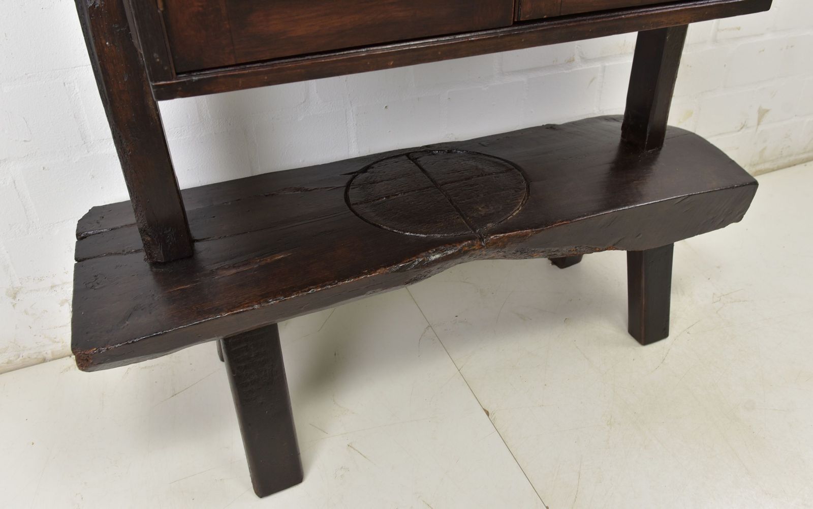 Antique! Screw Press Cabinet Restored Oak Dresser Vertiko Bar Cabinet photo buy