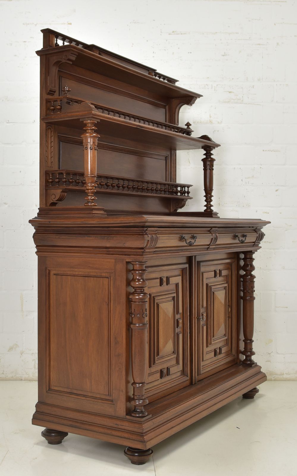 Furniture Antique! Restored Walnut Sideboard, Gründerzeit Buffet Cabinet, Credenza photo