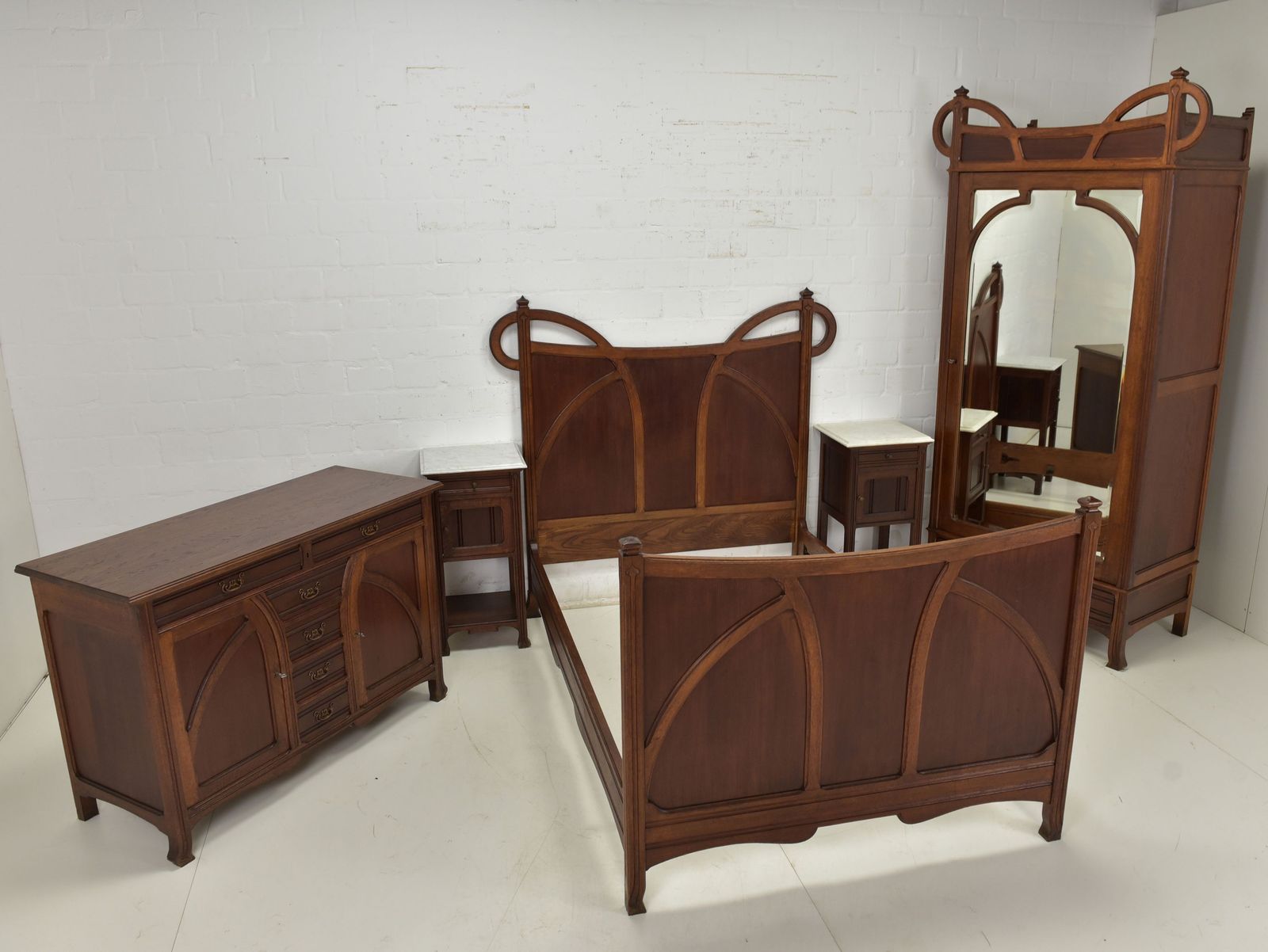 1658.0 Antique! Wardrobe Restored Art Nouveau From Bedroom photo