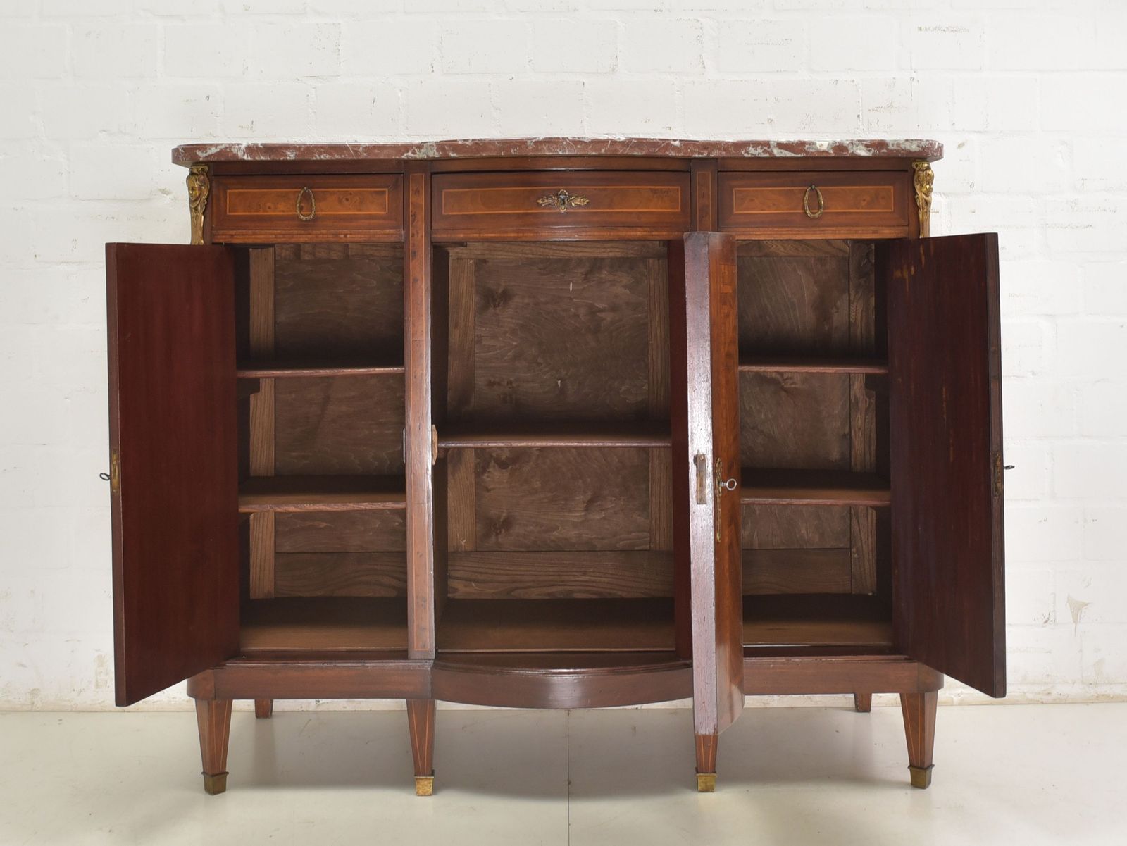 Antique! Restored Art Deco 1925 Mahogany Sideboard Dresser Dining Room photo for sale