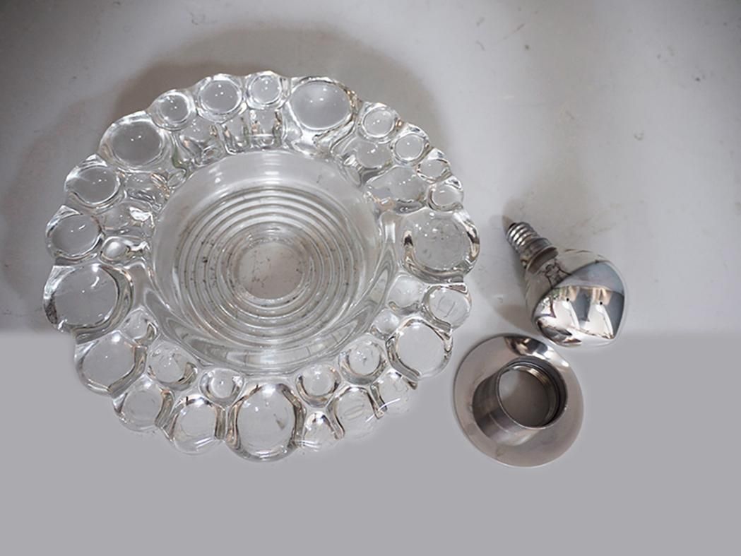 photo vinterior 1960 Germany Peill & Putzler Sputnik Water Drop Chandelier Murano Glass & Chrome