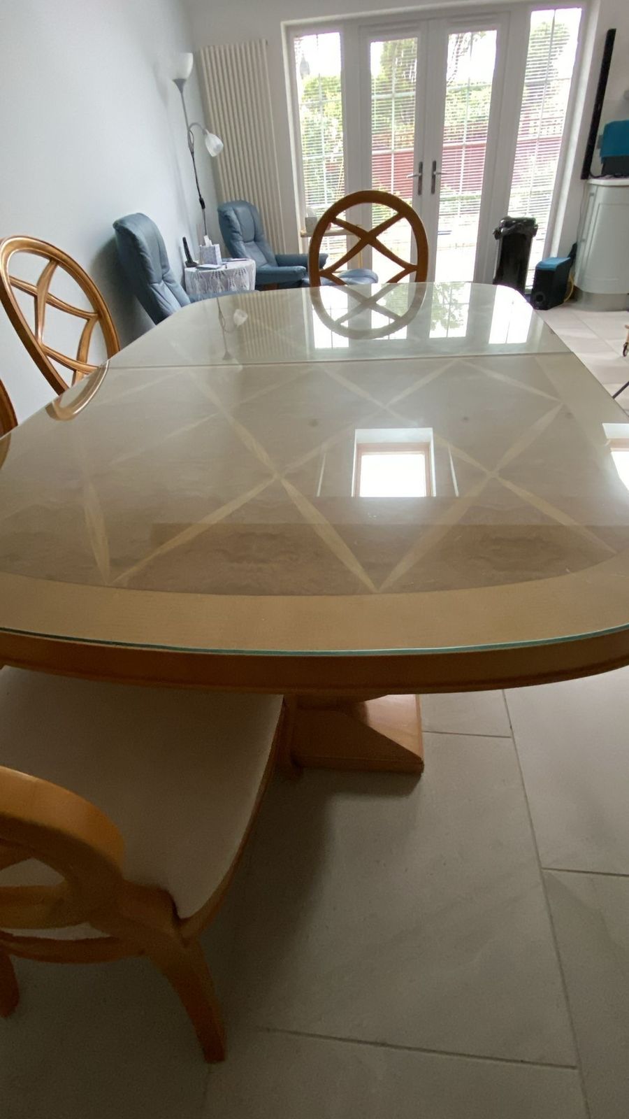 Beautiful Thomasville Art Deco Extendable Dining Table With Marquetry (193cm Extendable To 315cm) photo vintage