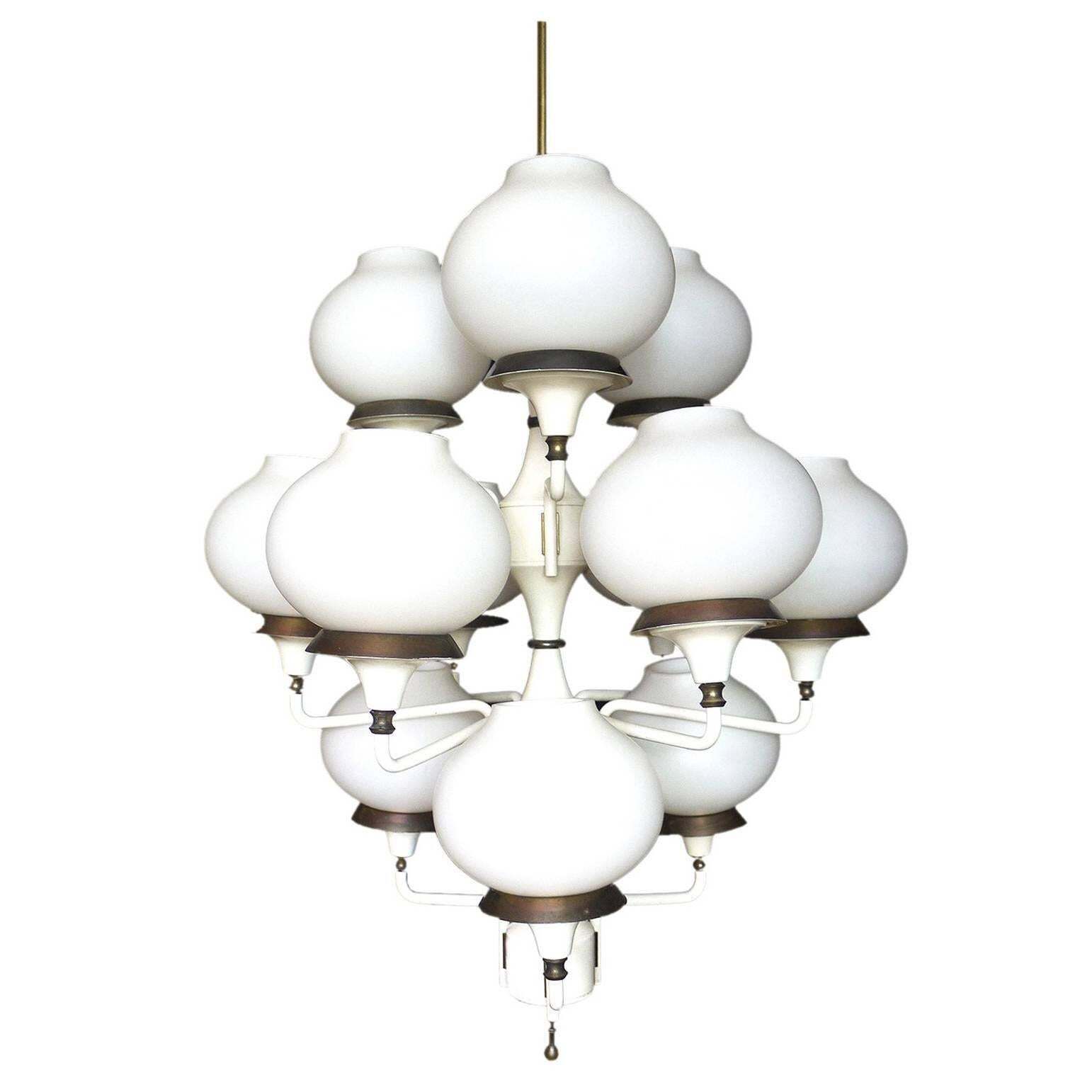 Sputnik 'Tulipan' Chandelier By Hans Agne Jakobsson, Sweden, 1950s