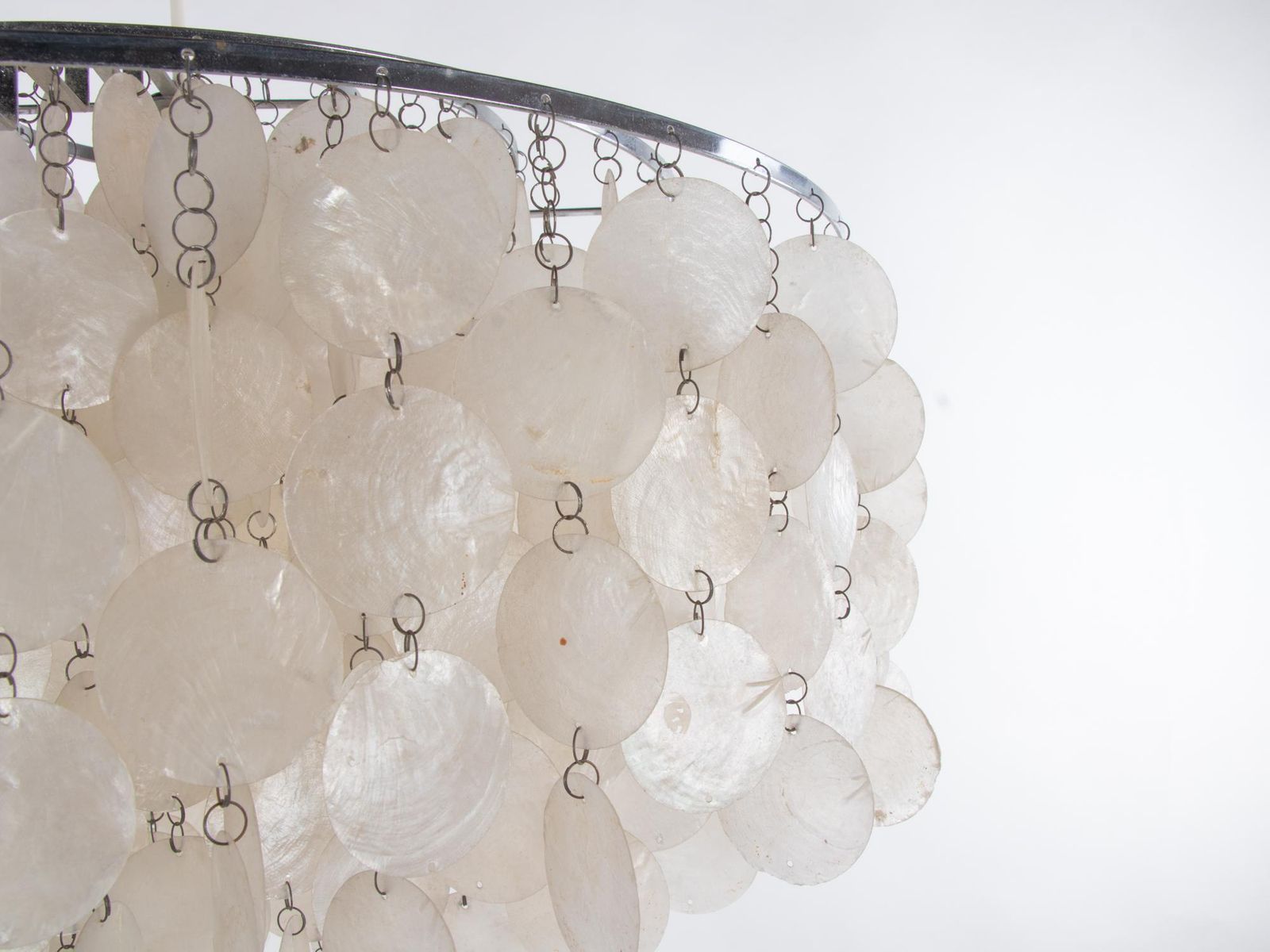 '1 Of 3' Fun Shell Chandelier By Verner Panton For J. Luber Ag, Switzerland 1964 photo 2899.0