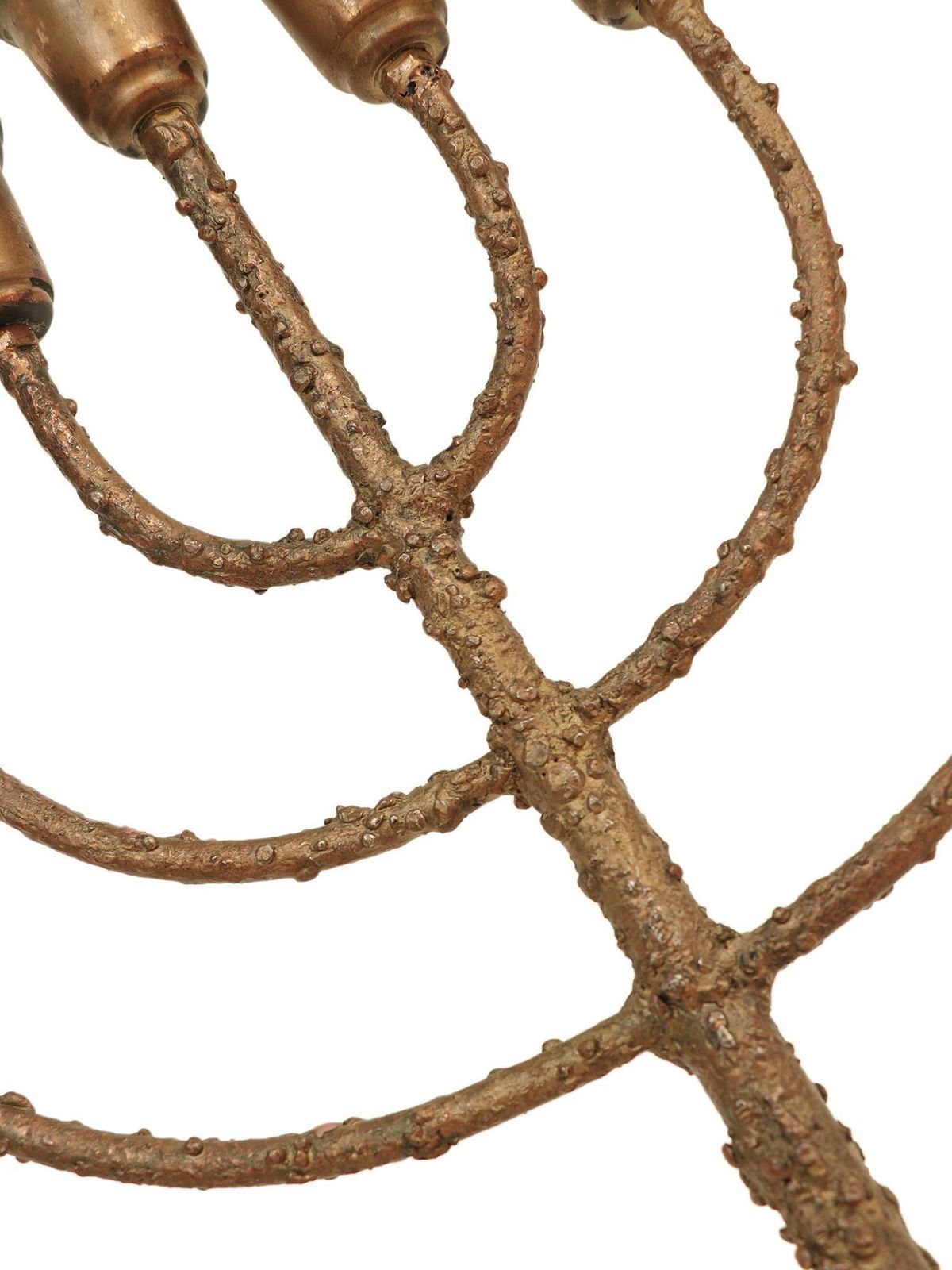 Brutalist Menorah Jewish Judaica Candelabra photo Home Decor