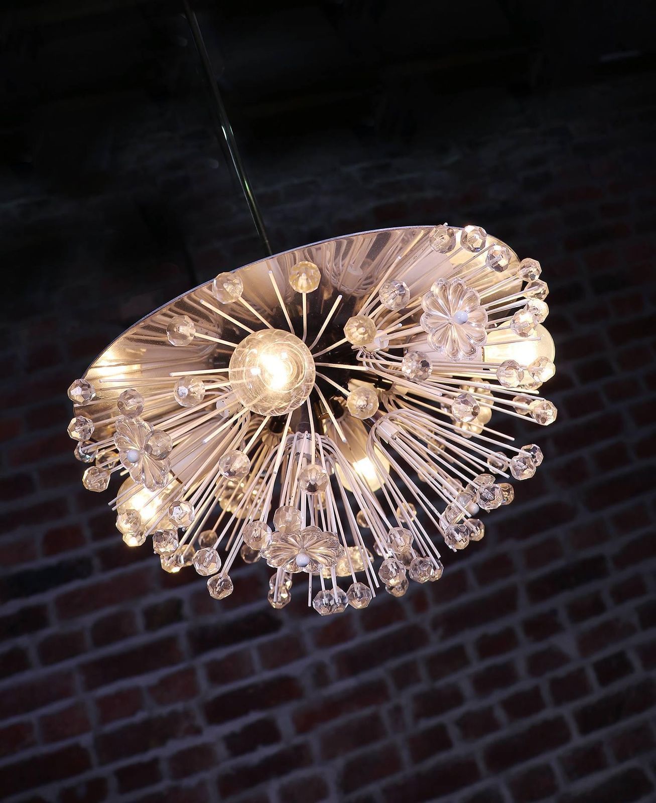 Sputnik Chandelier Crystal & Chrome By Emil Stejnar, Rupert Nikoll, Austria 1950 photo for sale