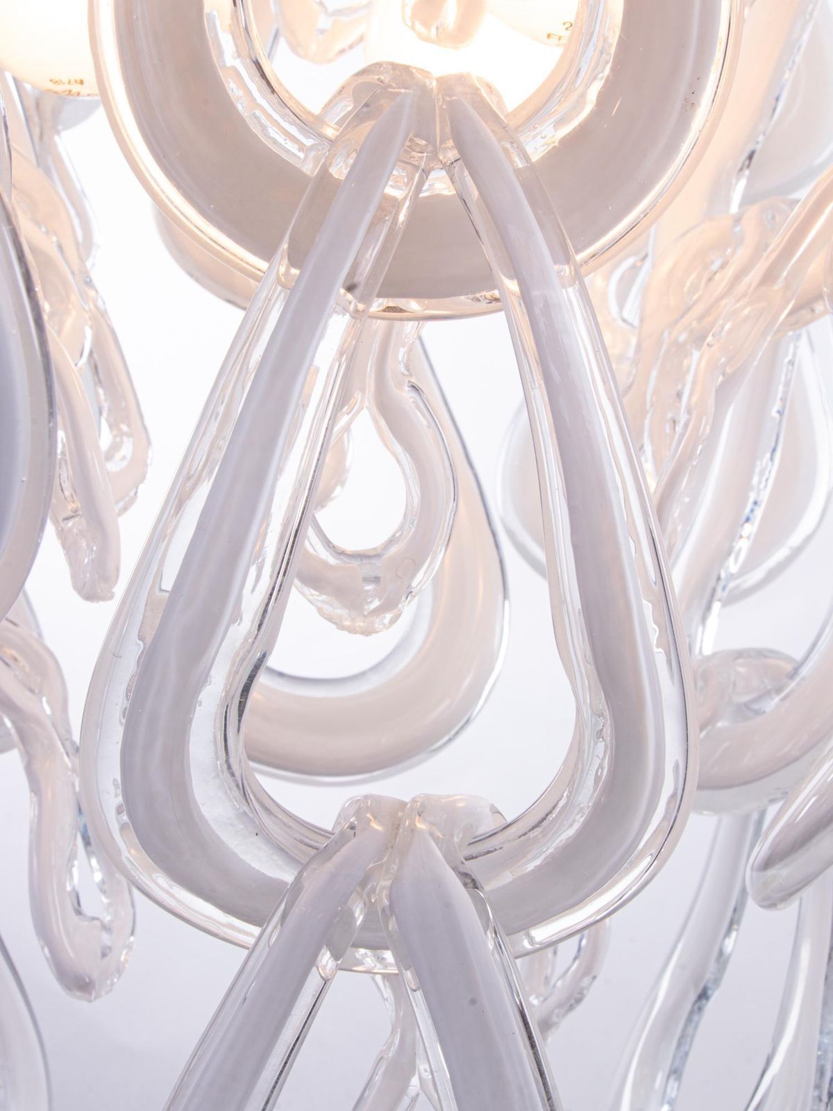 Cascading 44" Giogali Chandelier Flush Mount By Angelo Mangiarotti, Vistosi 1960 photo 5334.0