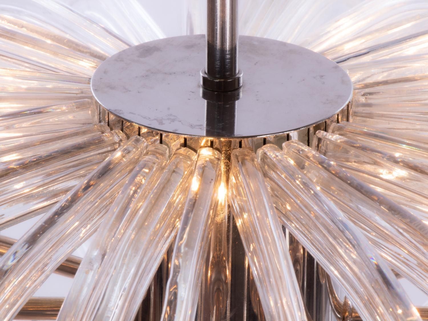 Bakolowits 26" Wave Form Chandelier Crystals & Nickel, Cari Zalloni, Vienna 1960 photo vinterior