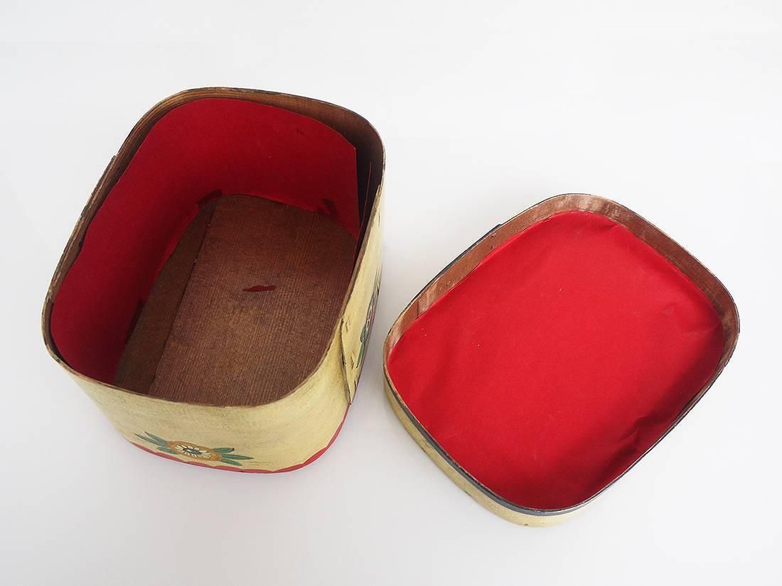 Antique German Black Forest Painted Tole Wooden Pantry Box photo 850.0