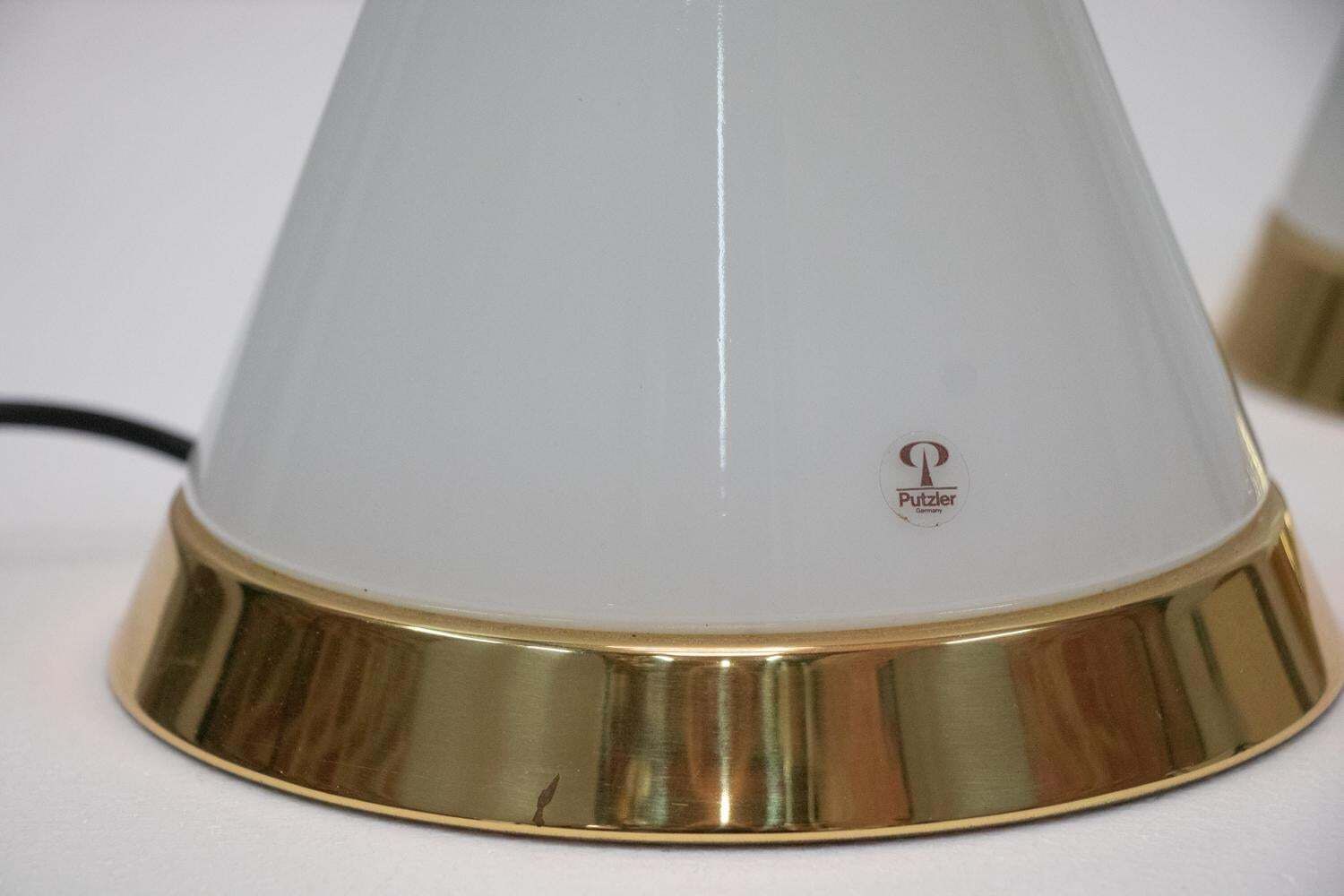 Pair Of Peill & Putzler 'Kibo' Blown Glass Table Lamps, 1970s photo buy