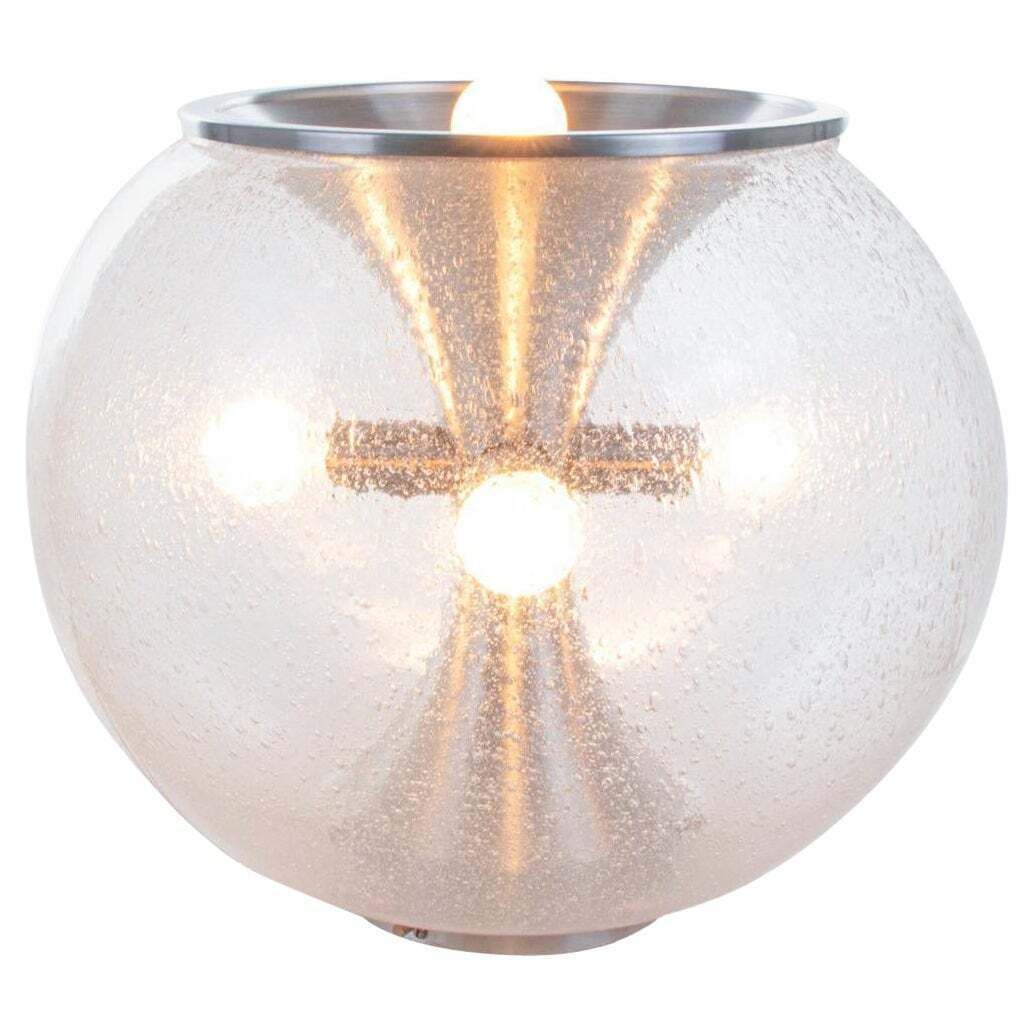 Max Bill Tulip Floor Lamp Globe Glass & Aluminium By Temde, Switzerland, 1960s