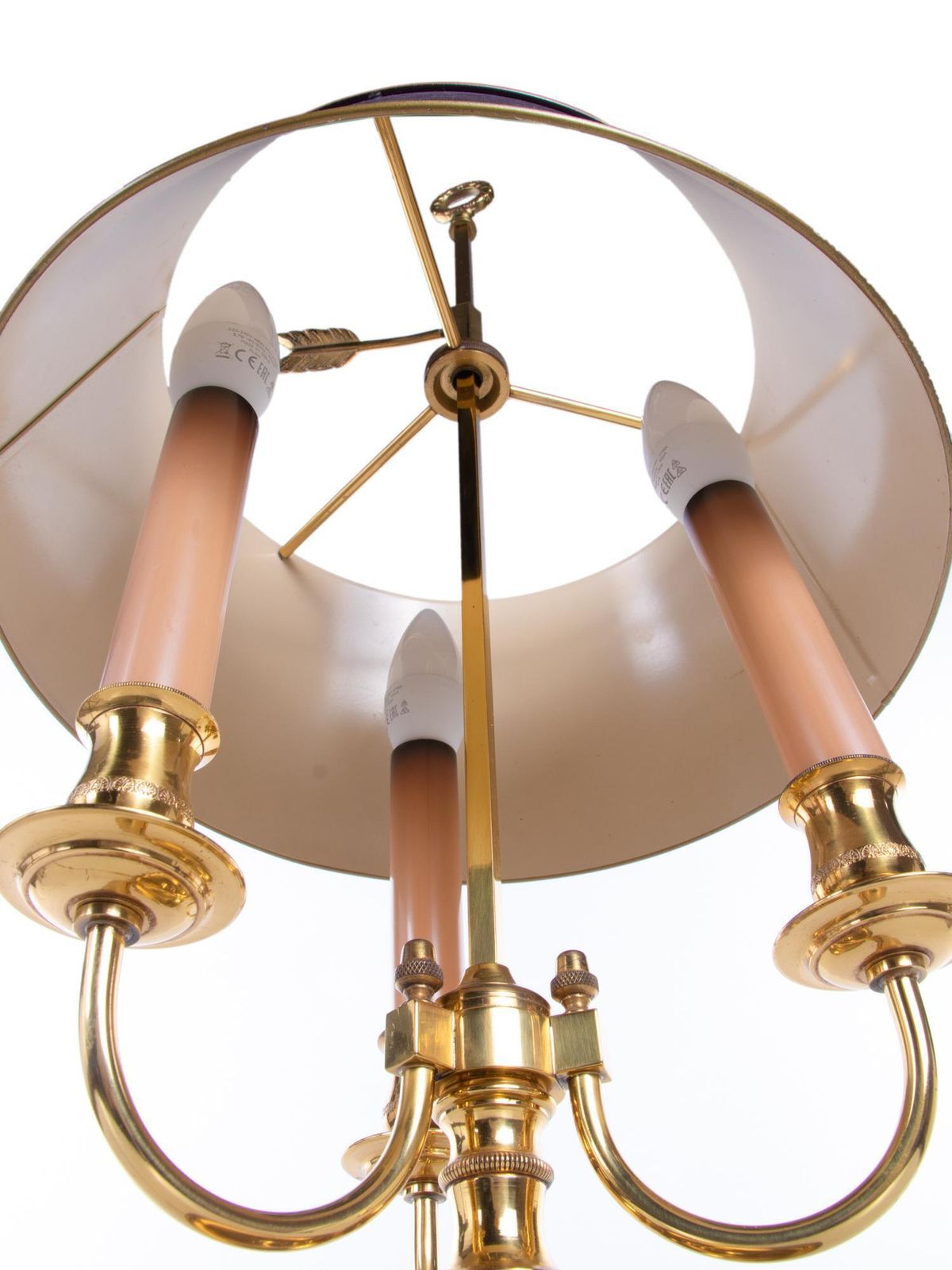 French Bonze & Tole Louis XV Style Bouillotte Table Lamp photo Lighting