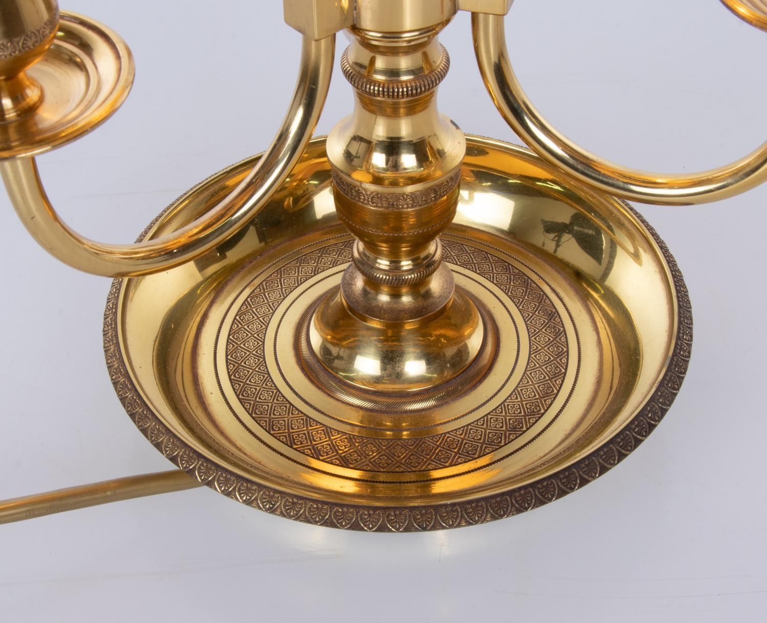 French Bonze & Tole Louis XV Style Bouillotte Table Lamp photo vinterior