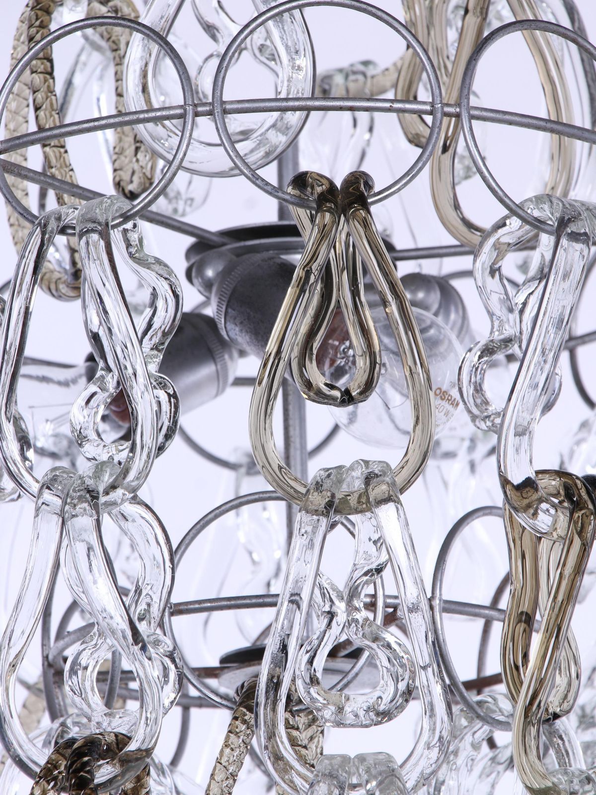 Cascading 51" Giogali Amber Murano Chandelier, Angelo Mangiarotti, Vistosi 1960s photo vinterior