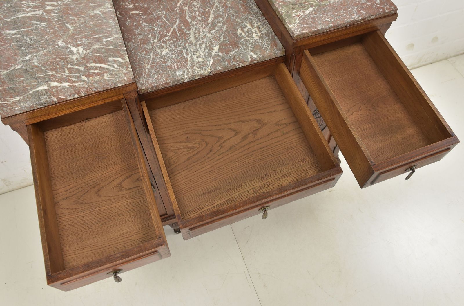 Antique! Tiered Sideboard Restored Art Deco Circa 1925 Oak Chest Of Drawers Sideboard photo vintage
