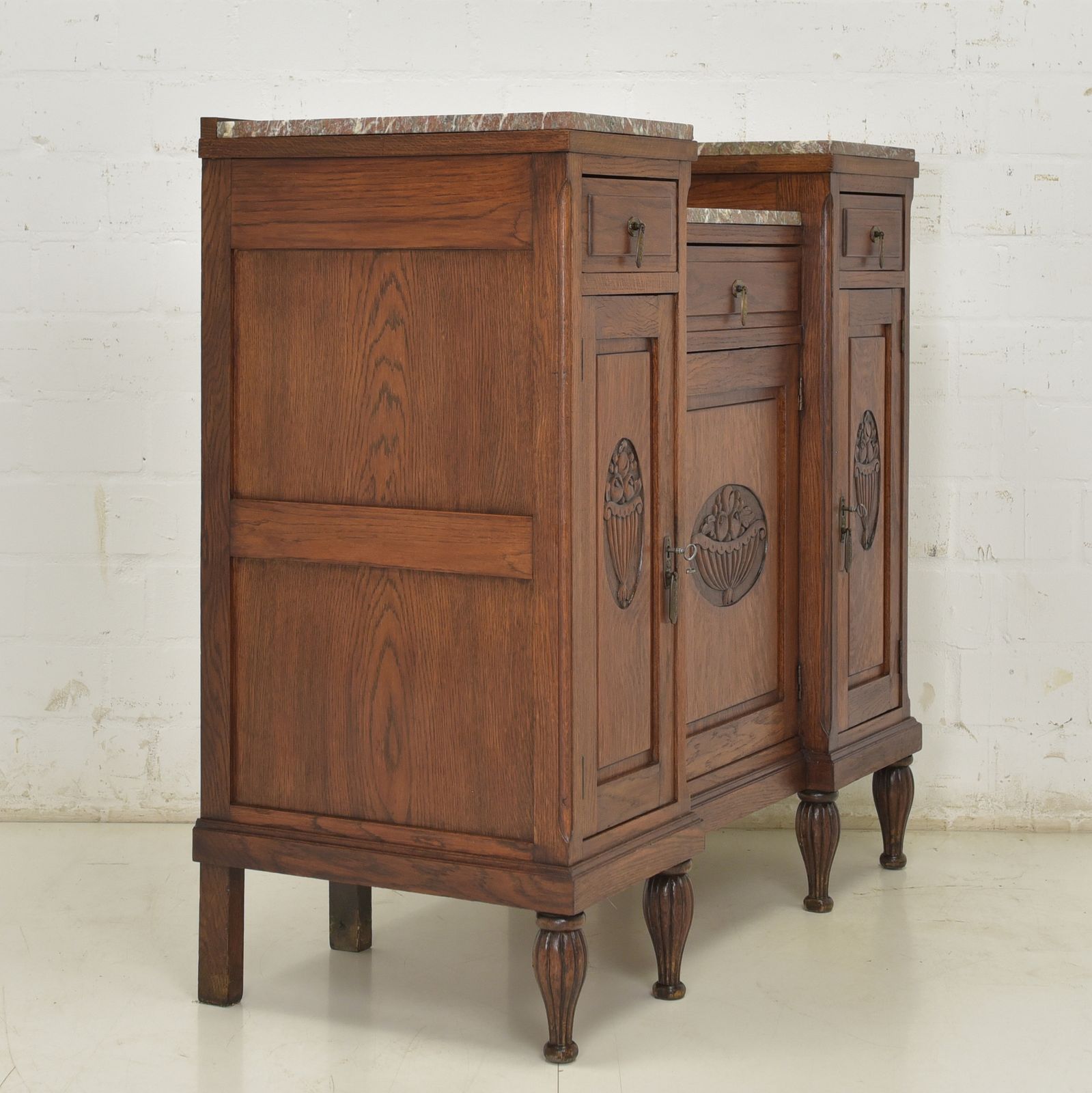 Furniture Antique! Tiered Sideboard Restored Art Deco Circa 1925 Oak Chest Of Drawers Sideboard photo