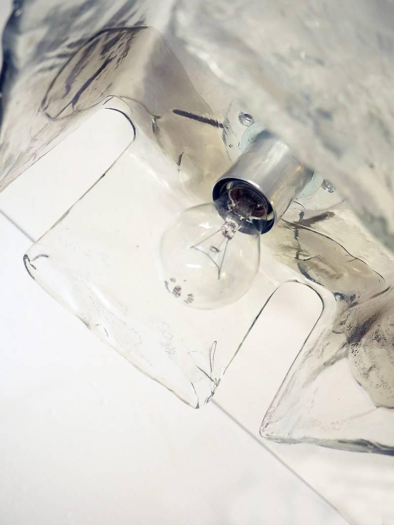 1 (Of 8) Amber Murano Flush Mount & Sconce Glass By Carlo Nason For Kalmar 1960 photo furniture
