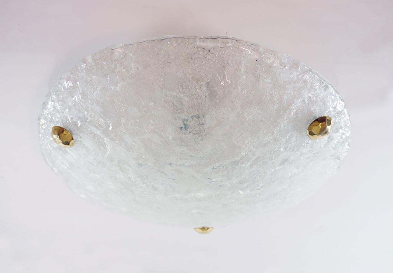 1 'Of 2' Murano Glass Flush Mount Chandelier By Hillebrand, Germany, 1960s photo 1693.0