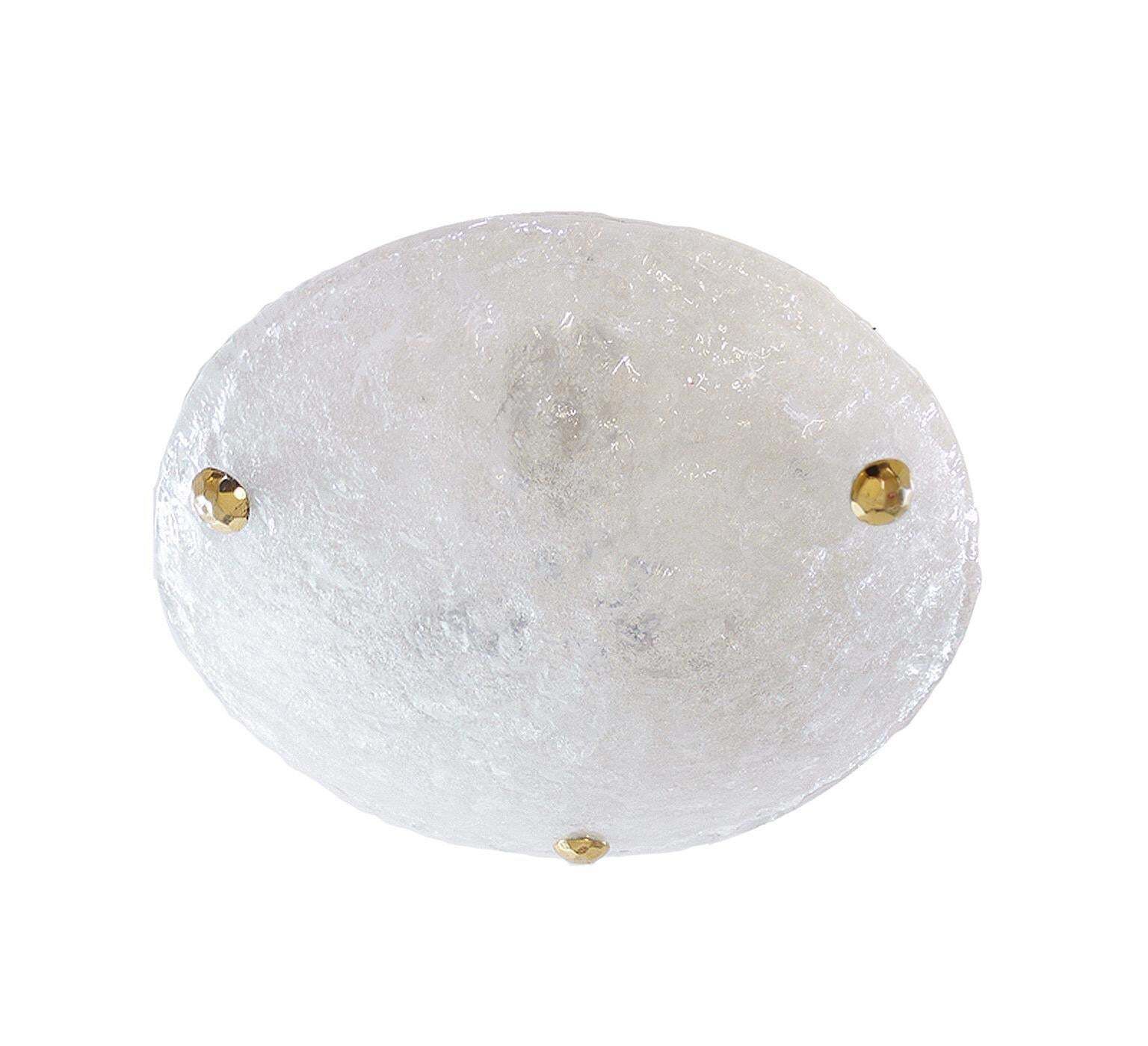 1 'Of 2' Murano Glass Flush Mount Chandelier By Hillebrand, Germany, 1960s photo vinterior