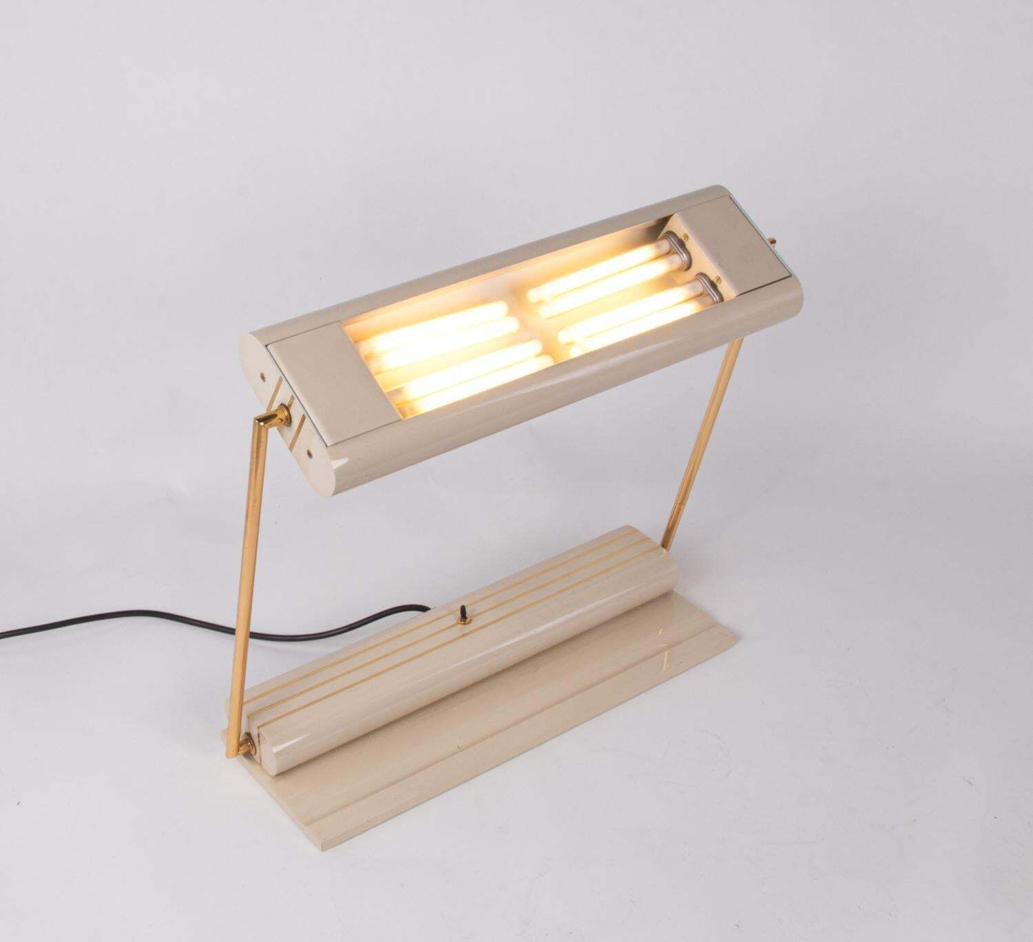 Elegant Articulating Fratelli Martini Art Deco Streamline Desk Lamp, 1930s photo 1739.0