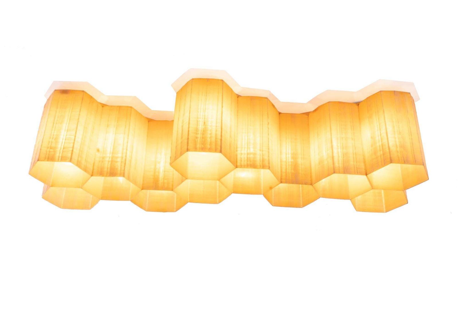 1950 Molecular 'Honeycomb' 11 Light Flush Mount & Wall Light Fiberglass & Steel photo 3818.0