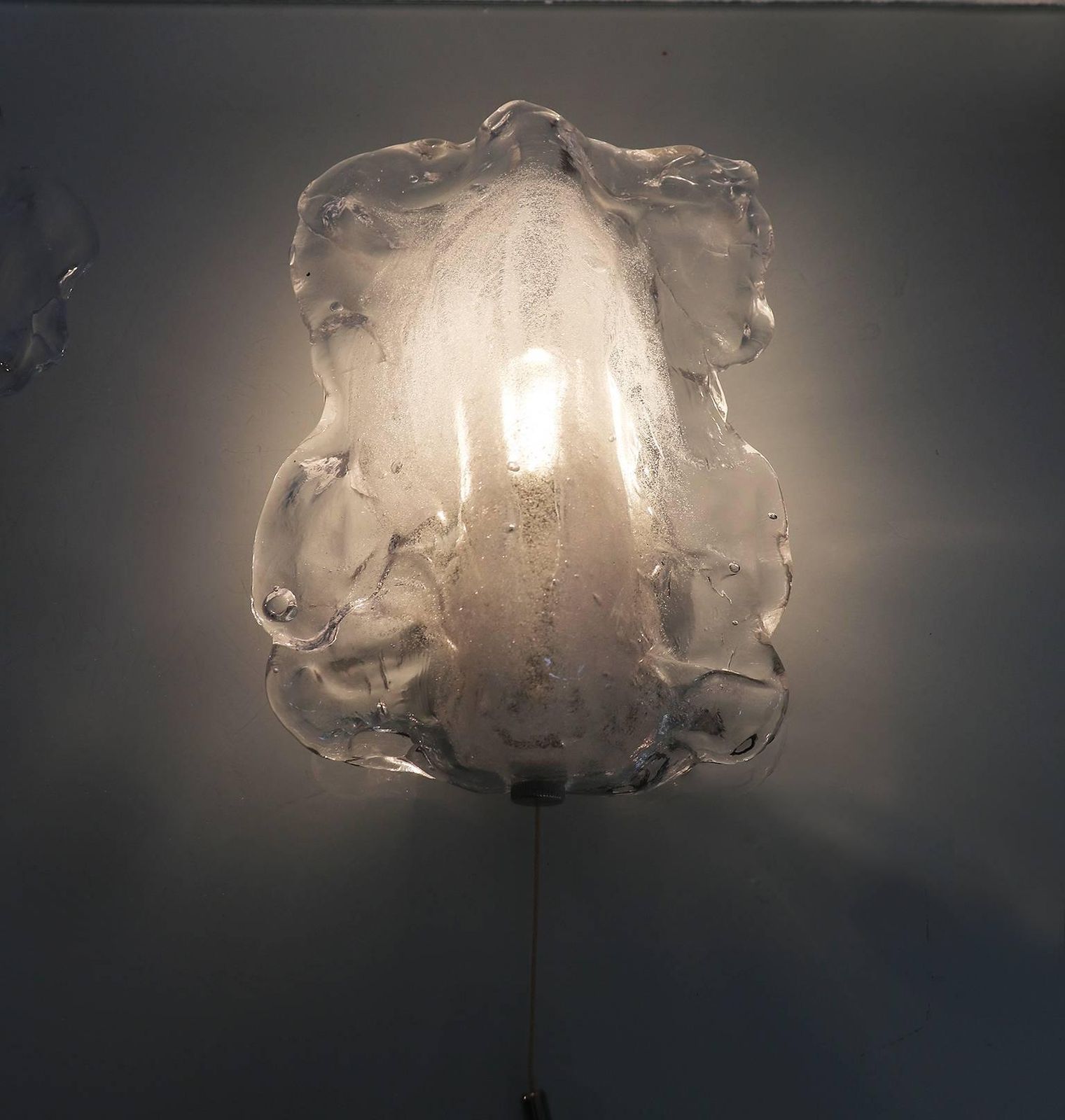 1960 Austria Kalmar Organic Wall Sconces Frosted Murano Glass & Chrome, Set Of 2 photo 1895.0