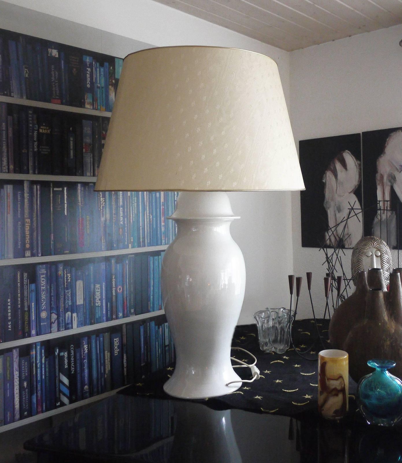 Huge Ceramic Floor & Table Lamp By Tommaso Barbi, Italy, 1960s photo for sale
