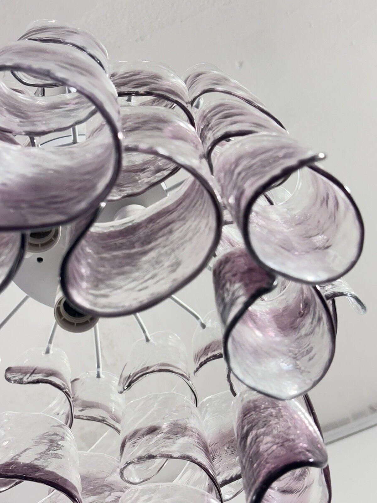 Mazzega Torciglioni Chandelier 3 Lights In Murano Glass Modern Design photo 1292.0