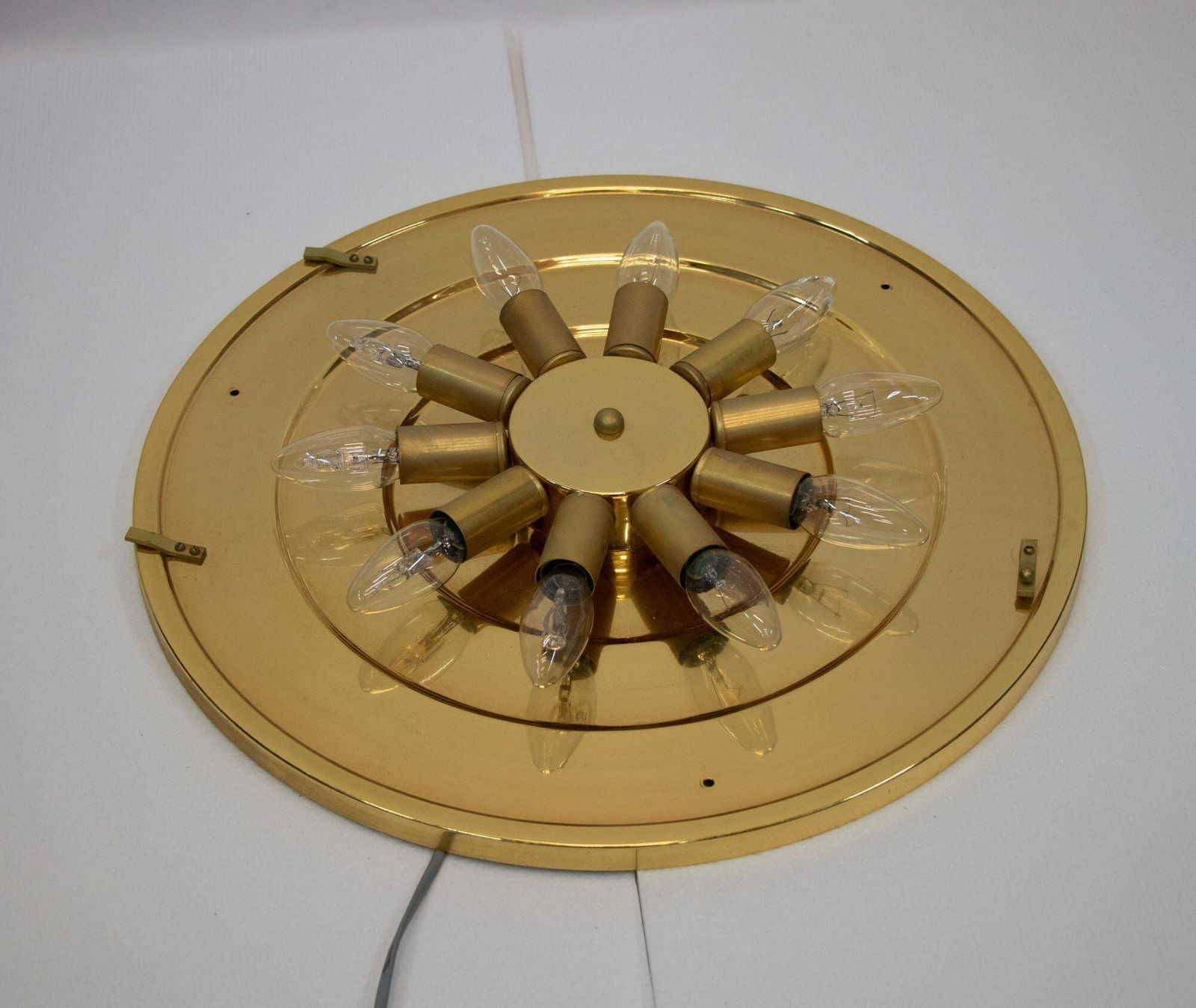 photo for sale Palwa 27" Backlit Mirror With Swarovski Crystals & Gilded Brass, Germany 1960s