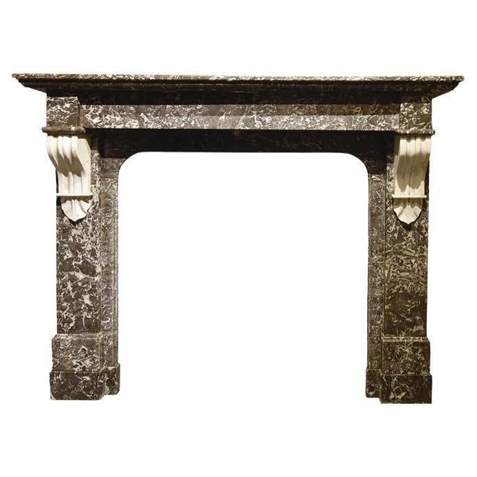 Antique Marble Fireplace Mantel 19th Century