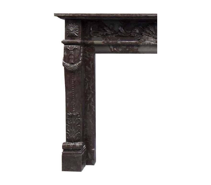 Brown Grey Marble Fireplace 19th Century photo furniture