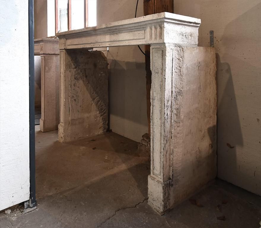 Early French Marble Stone Fireplace Mantel 18th Century photo Home Fixtures