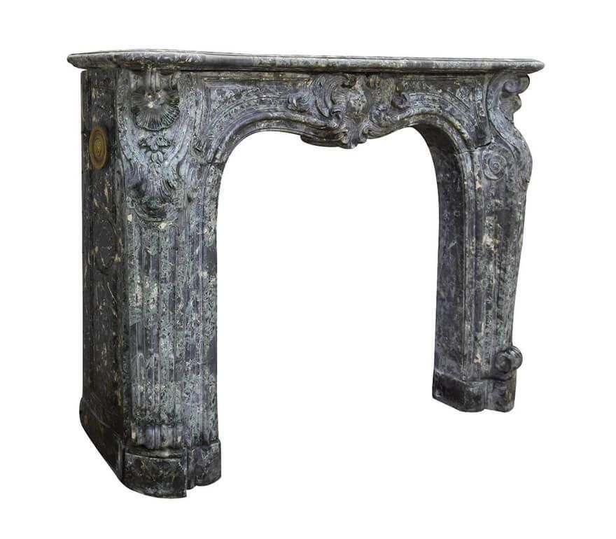 Marble Look Louis XV Cement Fireplace Mantel 19th Century photo furniture