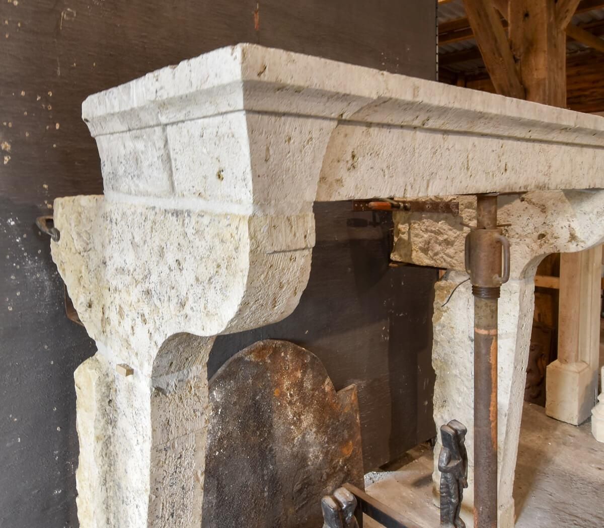 19th Century Antique Sandstone Mantelpiece Compagnarde photo furniture