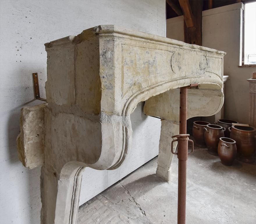 Antique French Sandstone Fireplace Mantel 19th Century photo 7536.0
