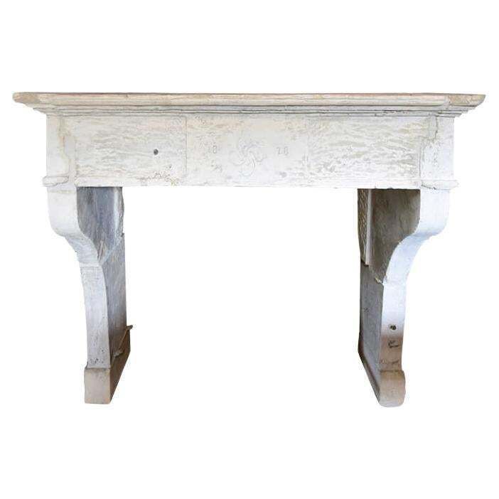 19th Century Antique Sandstone Castle Fireplace Mantel