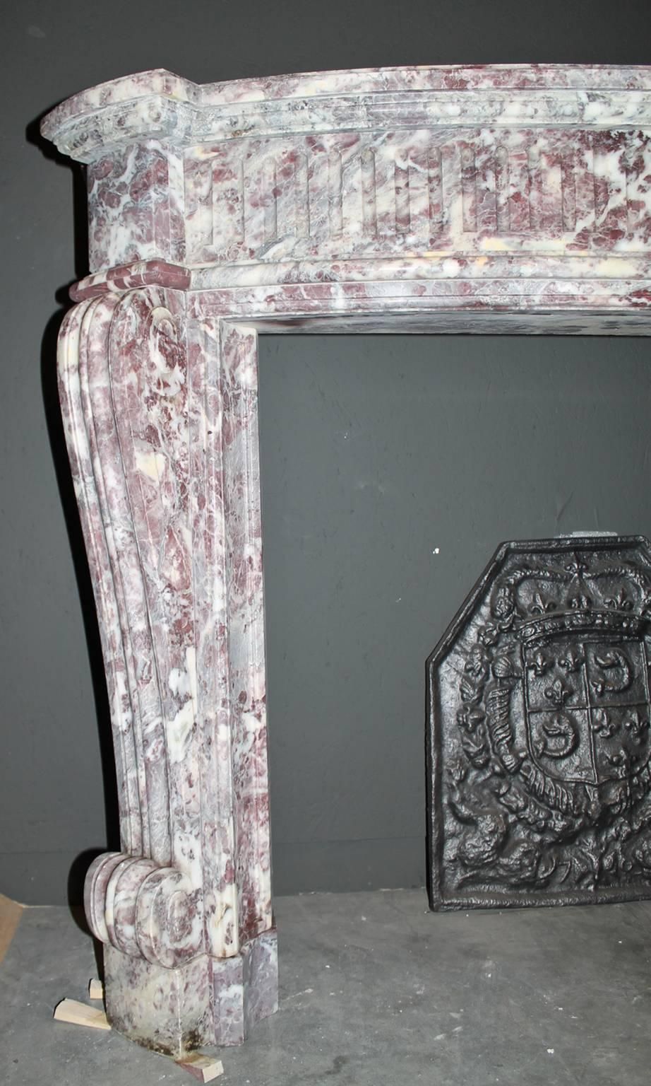 19th Century Antique Marble Fireplace Mantel photo furniture