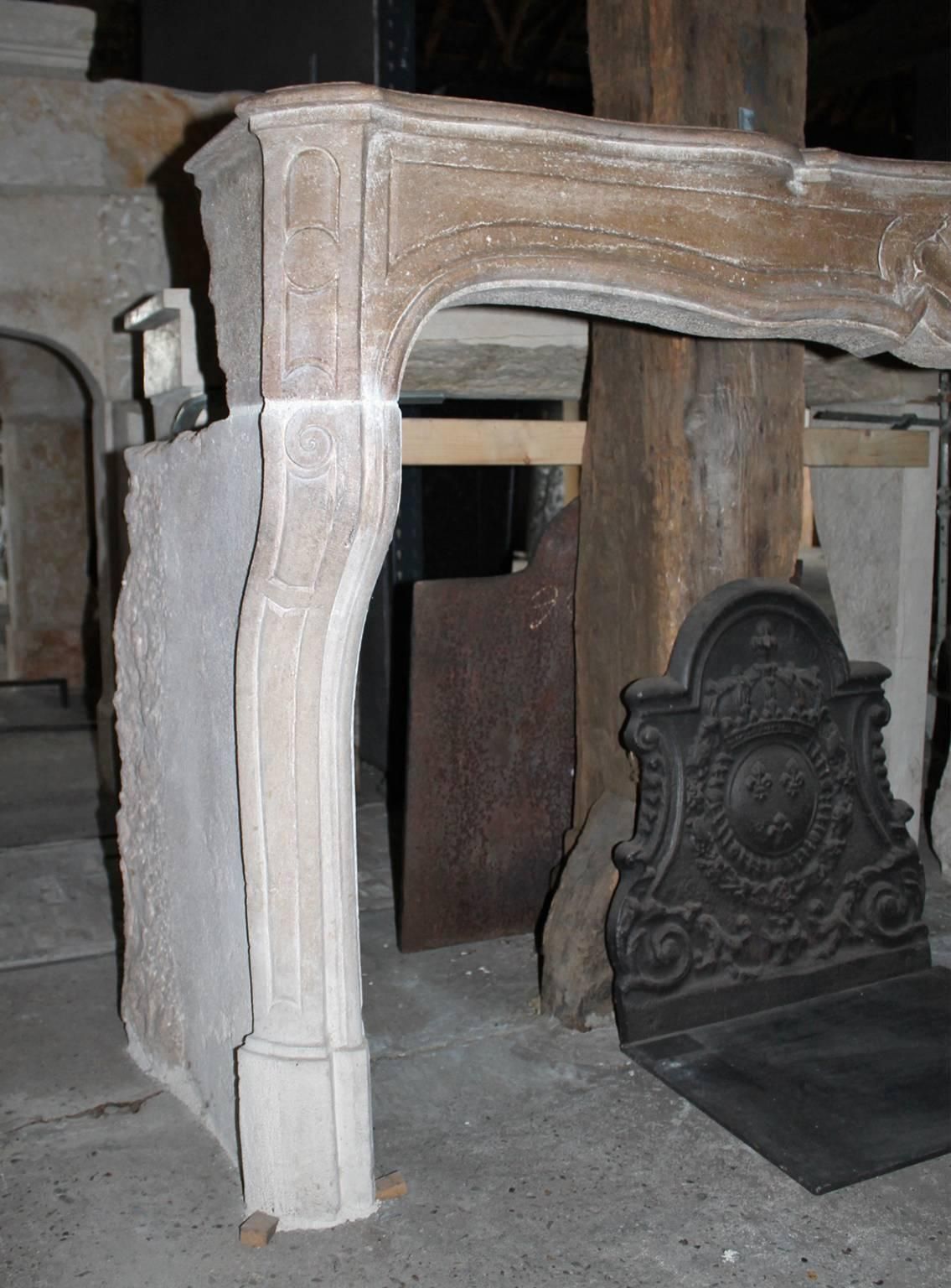 Beautiful Antique Marble Stone 18th Century Fireplace Mantel photo for sale