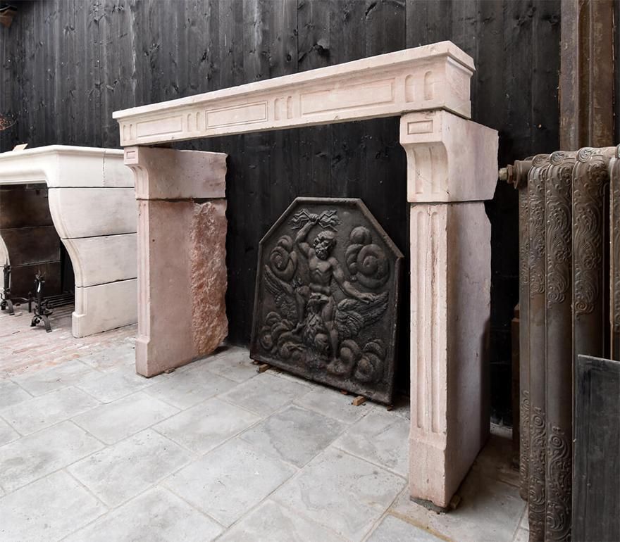 19th Century Antique French Marble Stone Fireplace photo furniture