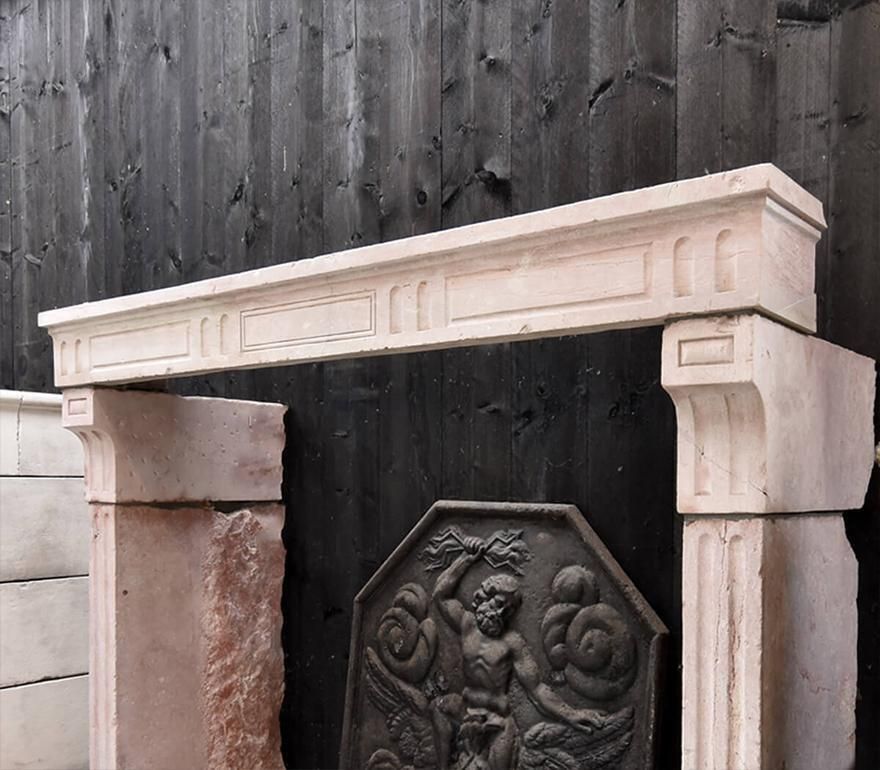 19th Century Antique French Marble Stone Fireplace photo 5125.0