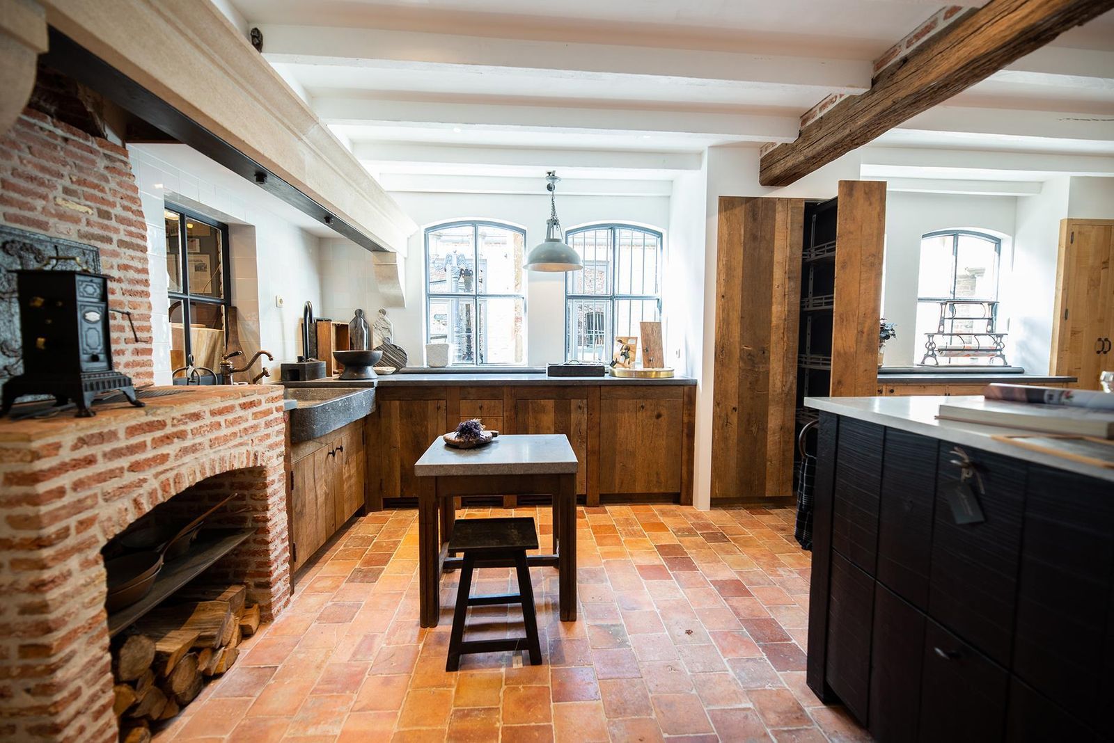Antique French Salmon Nuanced Terracotta Floor Tiles   We Sell Them Per 20 M2. photo Home Fixtures
