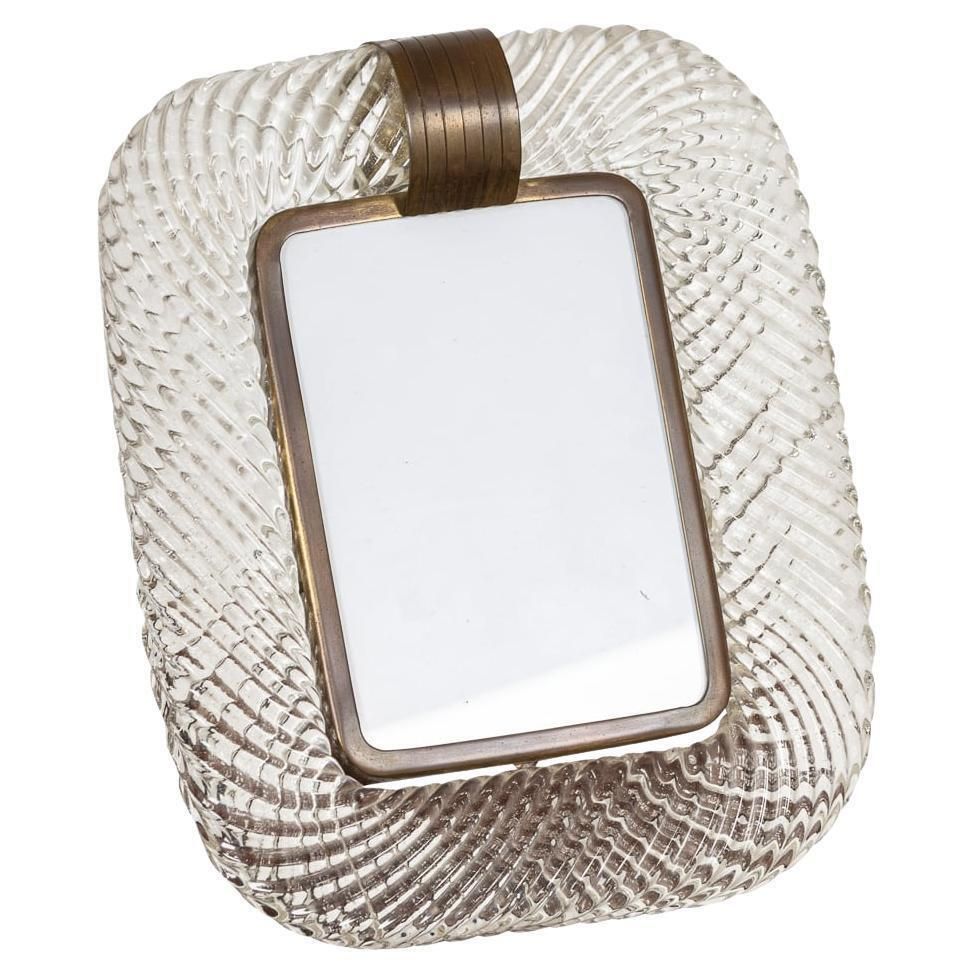 20thc Italian Venetian Glass Photograph Frame, Attributable To Venini C.1950