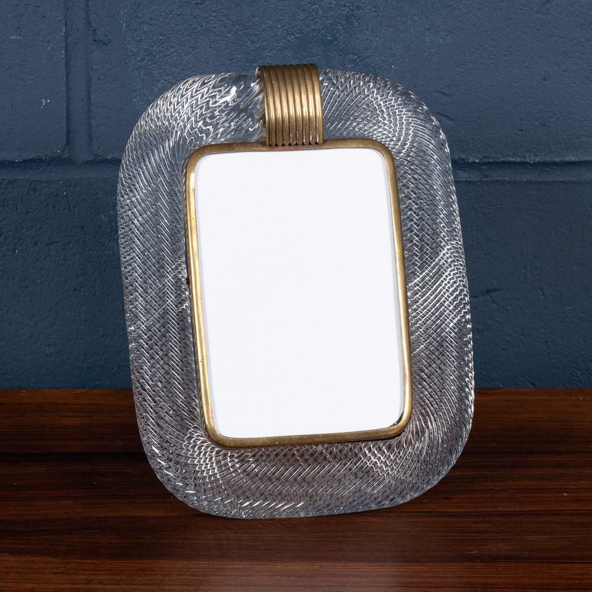 20thc Italian Venetian Glass Photograph Frame, Attributable To Venini C.1950 photo furniture
