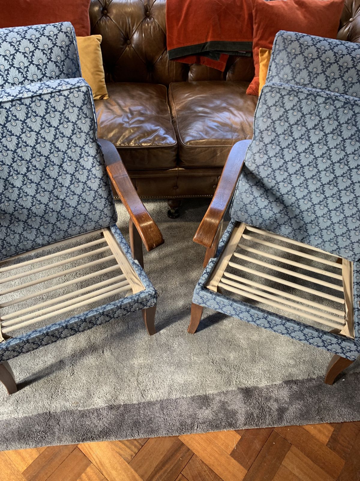 545.0 Pair Of Parker Knoll Mid Century P.K717 Chairs photo
