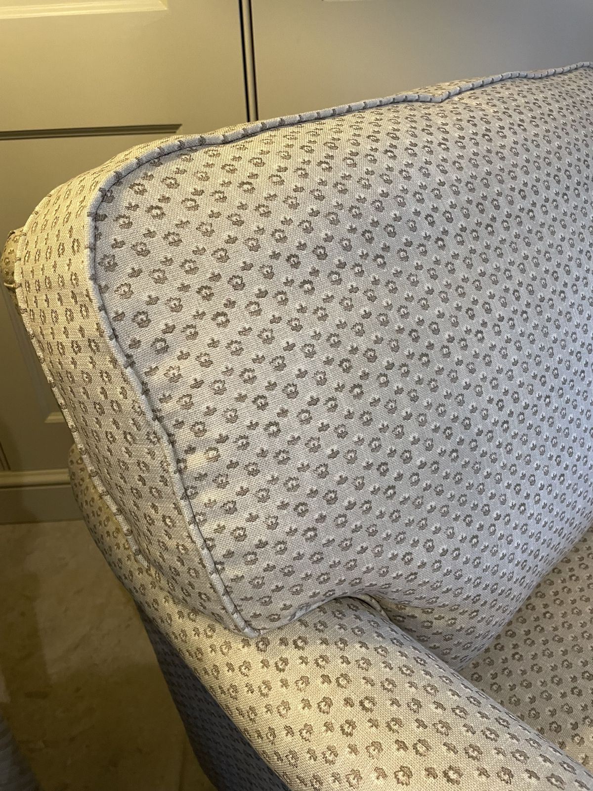 George Smith Style Armchair Professionally Upholstered In Warner House Fabric. photo Furniture
